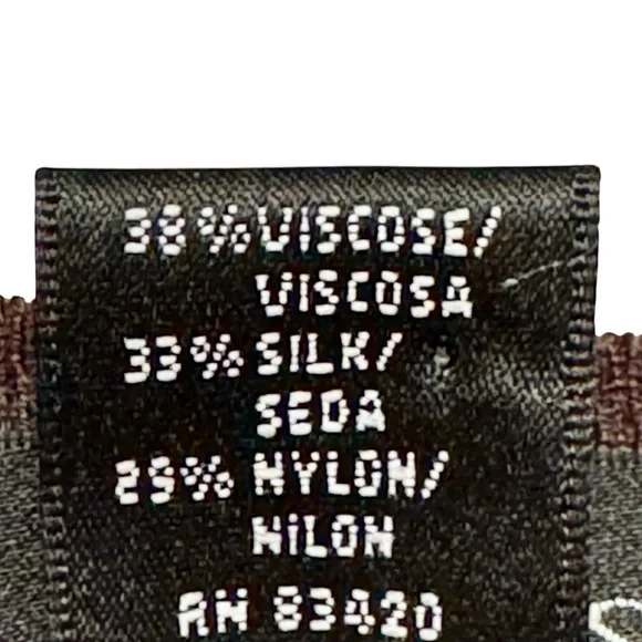 August Silk Silk Blend Chocolate Brown Long Sleeve Button Front Cardigan Sweater - Picture 11 of 11